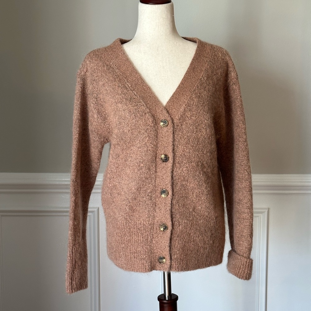COS Brown Mohair Wool Cardigan size XS